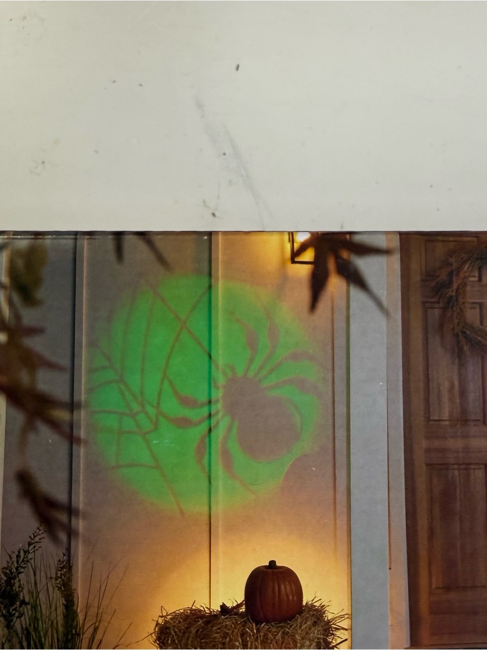 Holiday Home LED Projector Stakes Halloween Spider 18 In Timer Function New